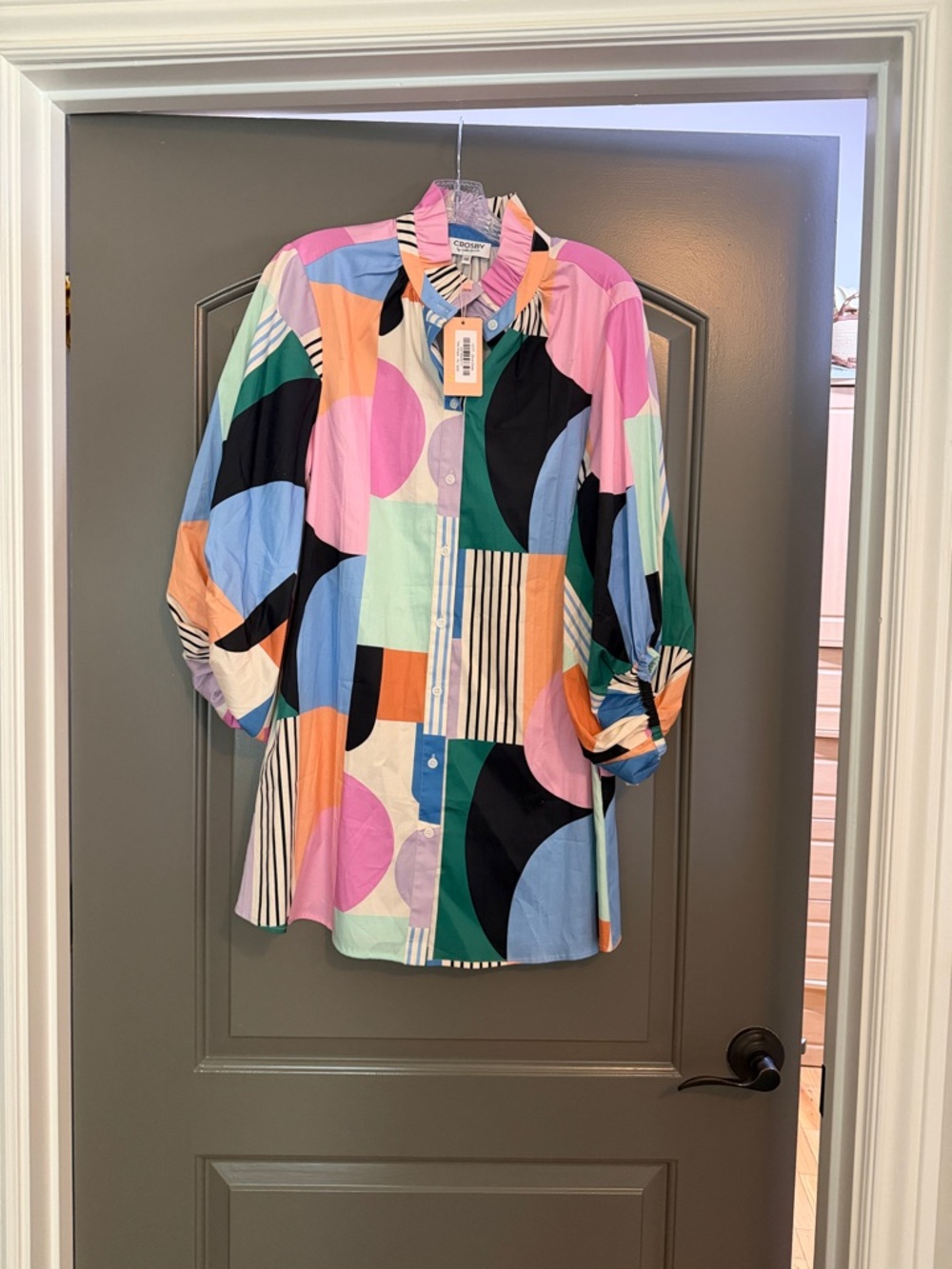 CROSBY by Mollie Burch Pastel Geometric Mini Dress